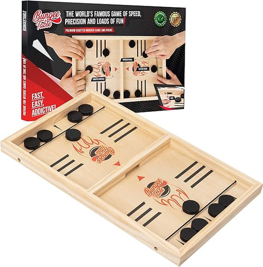Divertida Mesa de Hockey en Madera: ¡Diversión Garantizada para Toda la Familia!